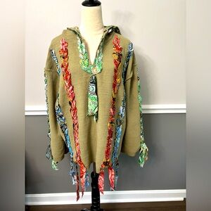 POL Peace Patchwork Sweater Hoodie